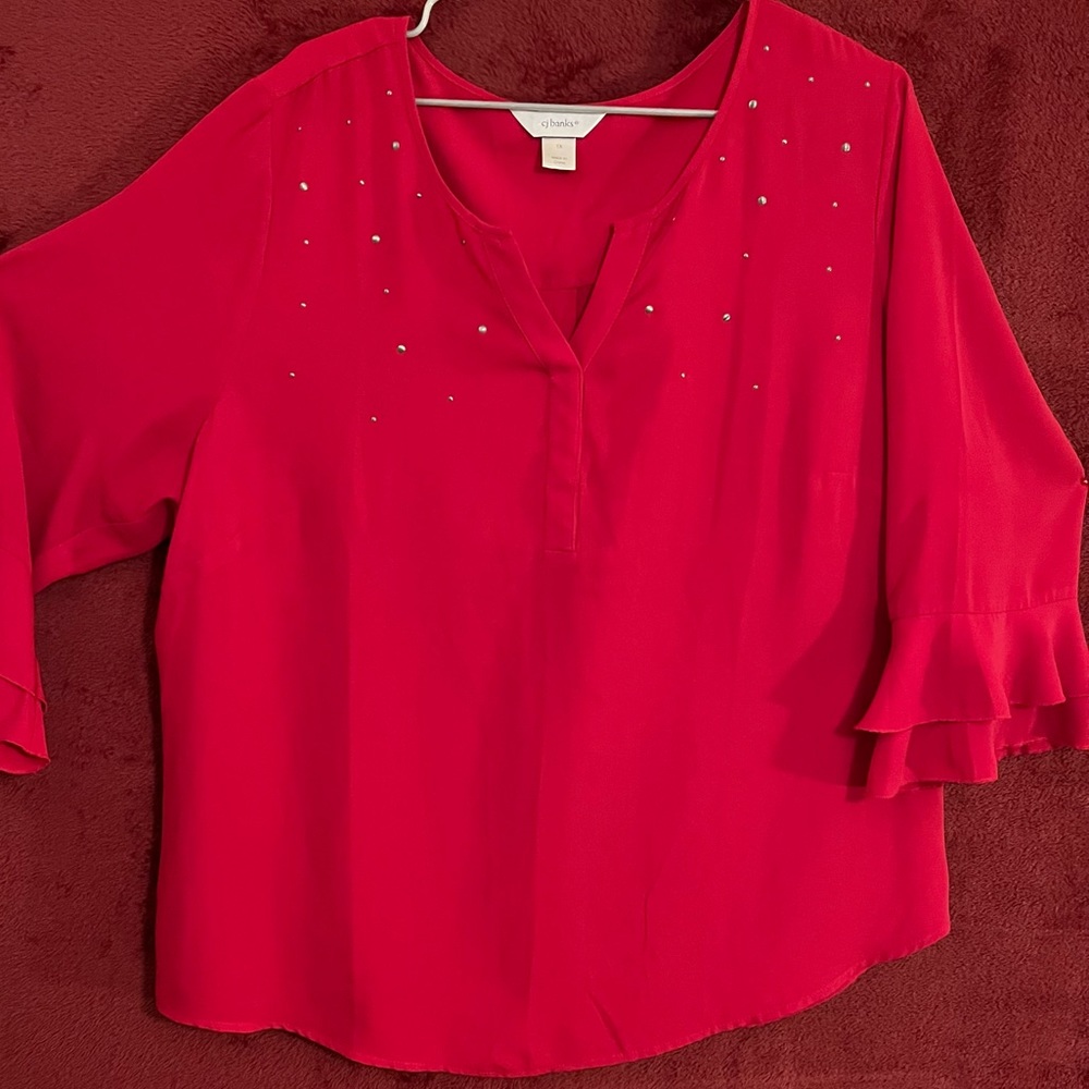CJ Banks Blouse mid-length sleeve